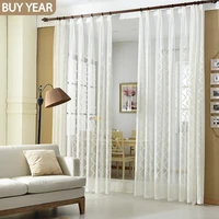 modern curtains for living dining room bedroom simple vertical wave embroidered white tulle curtain window kitchen curtains