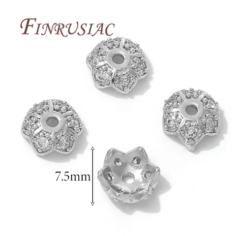 Позолоченные латунные шапочки для бусин FINRUSIAC, 5/10 шт