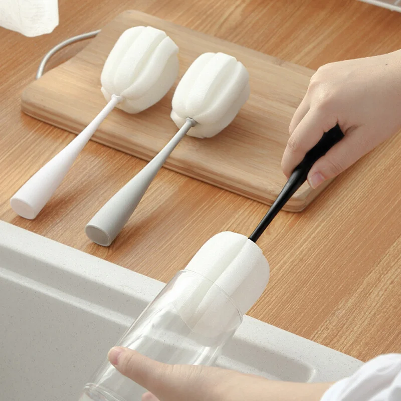 

GIANXI Standable Sponge Cup Brush Sponge Bottle Brush Wineglass Coffee Tea Glass Cup Handle Brush Kitchen Cleaning Tool