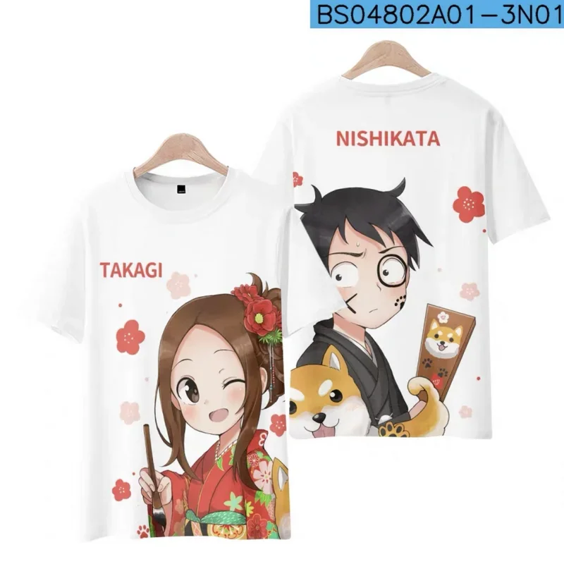 Футболка с круглым вырезом и коротким рукавом принтом каракай жужузу