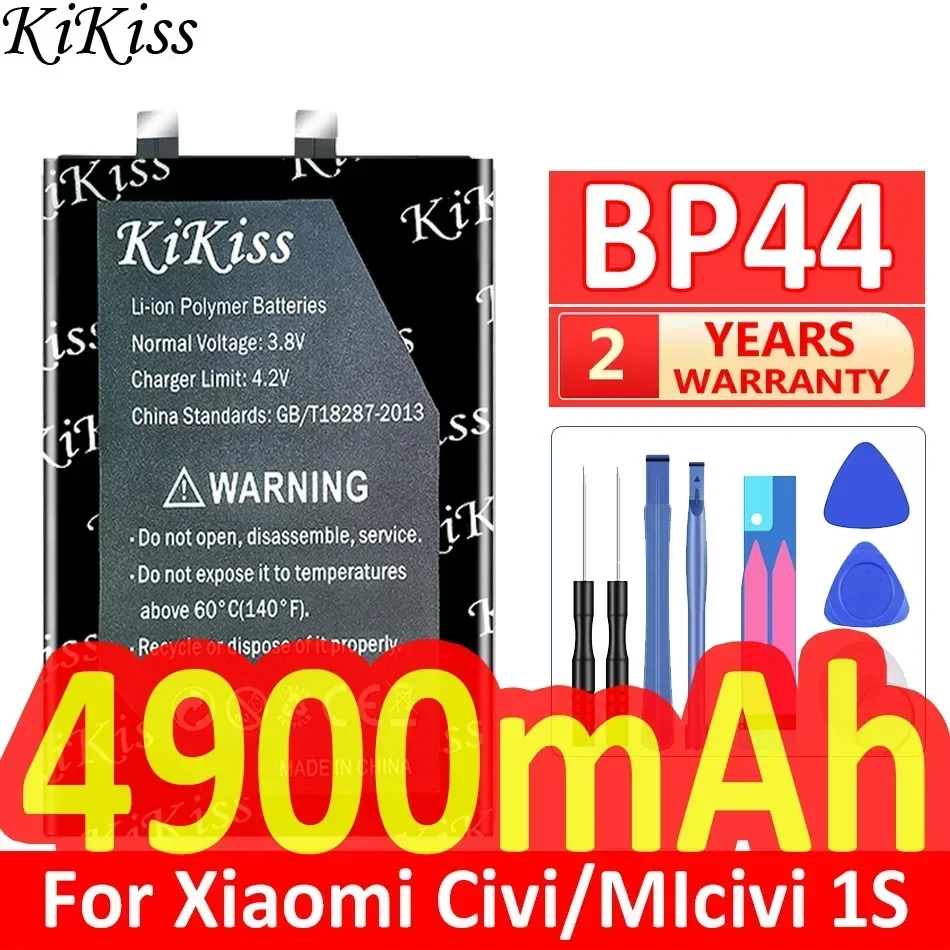Мощный аккумулятор KiKiss 4900 мАч BP44 BP4E для Xiaomi Civi 1S 2/для MIcivi Civi1S Civi2