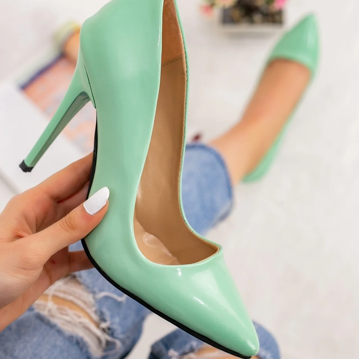 

Женские туфли на шпильке Tonar, из лакированной кожи, черного цвета, сезон весна-лето