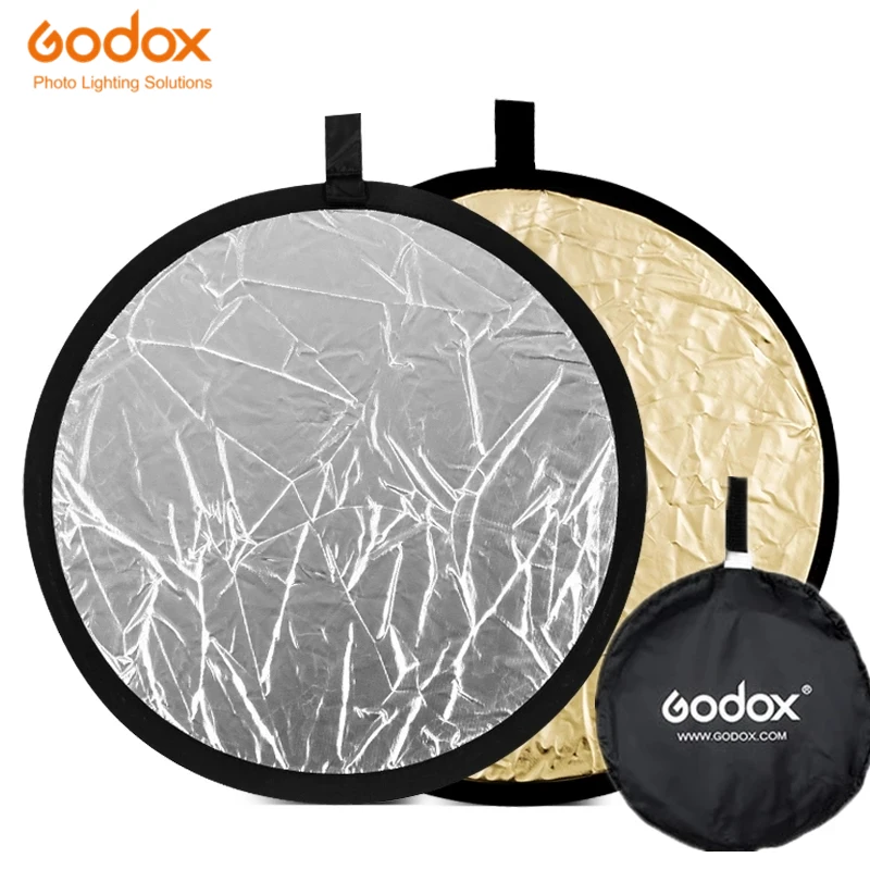 

60cm 80cm 110cm 2-in-1 Reflector Portable Collapsible Disc Light Round Photography Reflector For Photography&Photo Studio