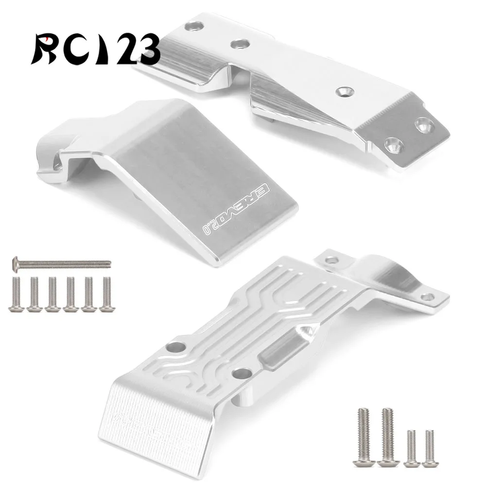 

#8637 Aluminium Voor En Achter Skid Plate Upgrade Onderdelen Voor Rc 1/10 Traxxas E-revo 2.0 Vxl 86086-4 Auto Accessoires