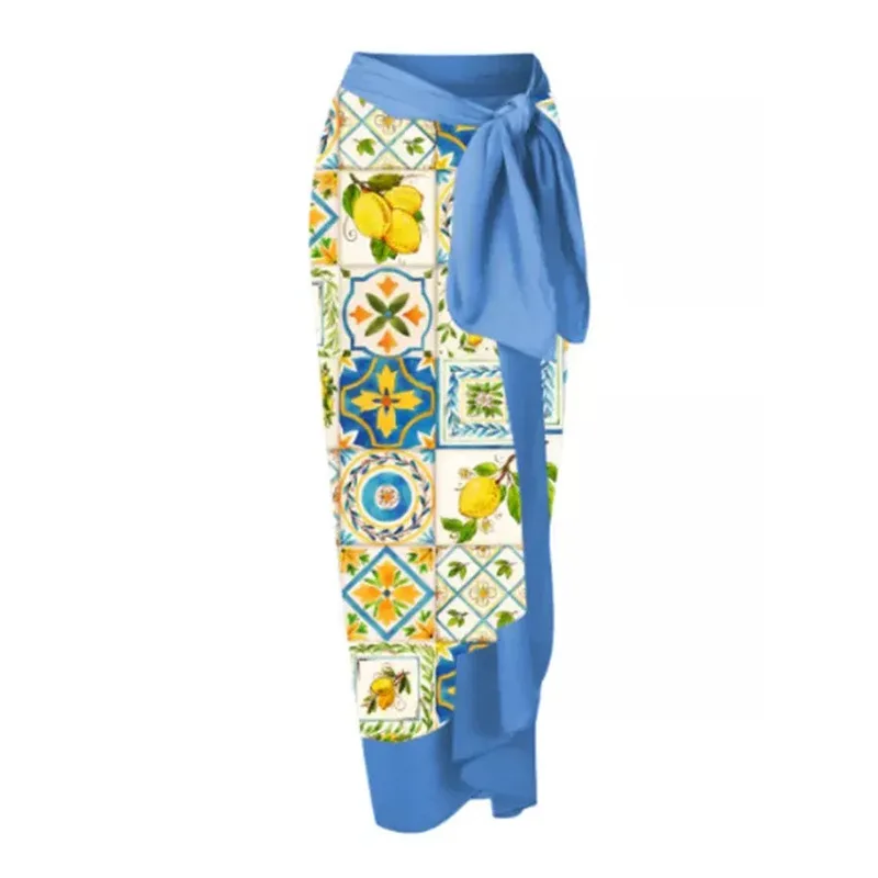 CPUTAN 2023 Female Retro Ruffle Swimsuit & Skirt Asymmetrical Holiday Beach Dress Designer Bathing Suit Vintage Summer Surf Wear