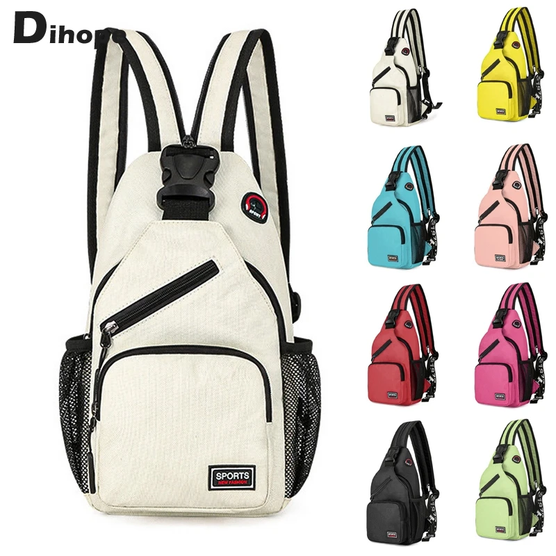 

Unisex Chest Bag Crossbody Women Backpack Waterproof Canvas Shoulder Bag Women's 2021 Casual Messenger Bag Unisex Small Bag Men
