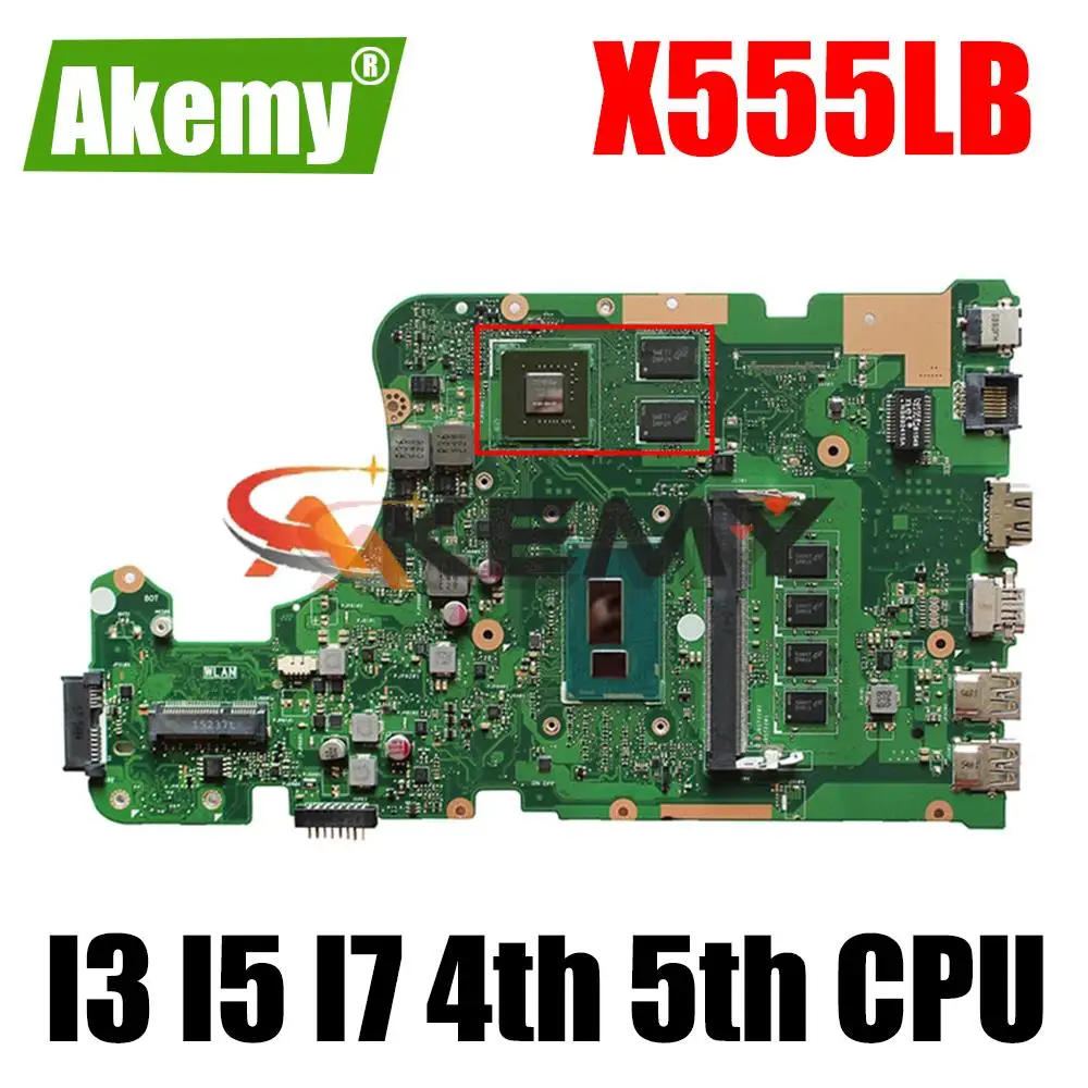 

Материнская плата X555LB GT940M I3 I5 I7 4-го 5-го ЦПУ 4 Гб ОЗУ для ноутбука ASUS X555LJ X555L X555LDB X555LF X555LN коридор