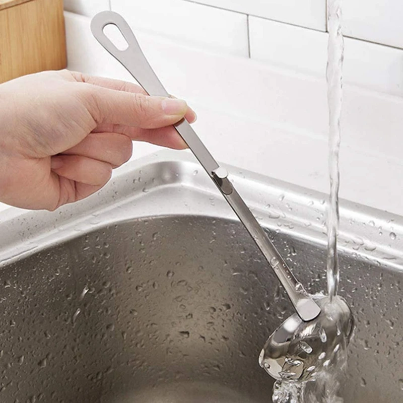 Stainless Slotted Spoon And Soup Ladle With Hooks Set Long Handle Hot Pot Skimmer Strainer Cooking Utensils