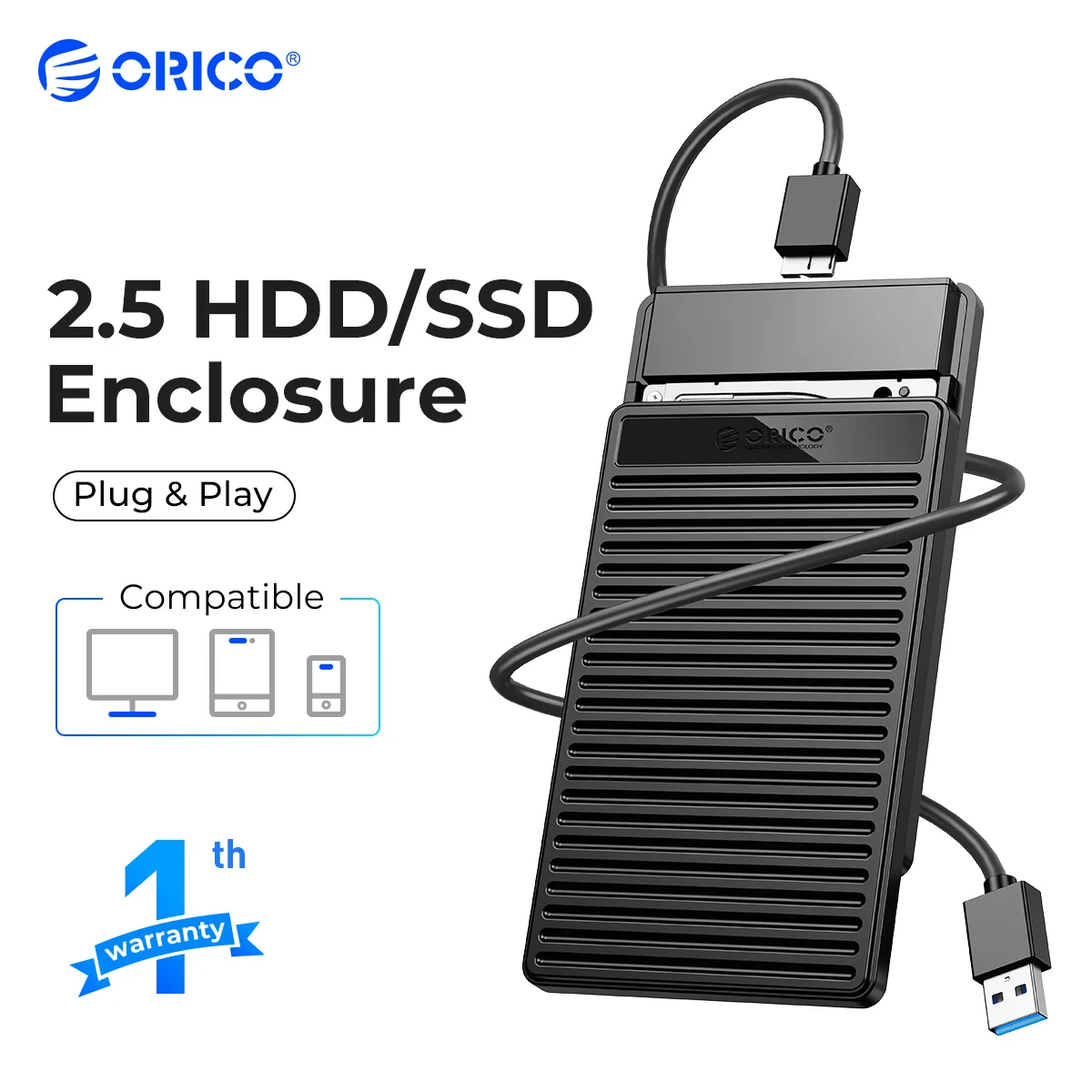 ORICO 2 5 дюймов USB3.0 HDD чехол SATA к USB3.1 5Gbps скоростной жесткий диск Корпус для SSD PC