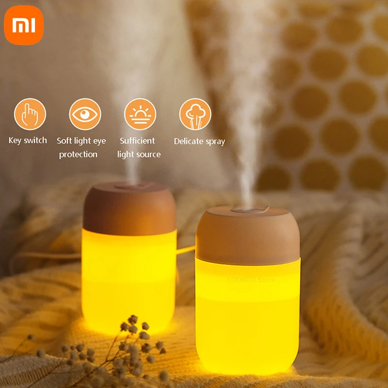 

Ночник Xiaomi Youpin с мягкой подсветкой и защитой глаз, бесшумный увлажнитель воздуха для дома, спальни, рабочего стола, устройство для ароматерапии с USB