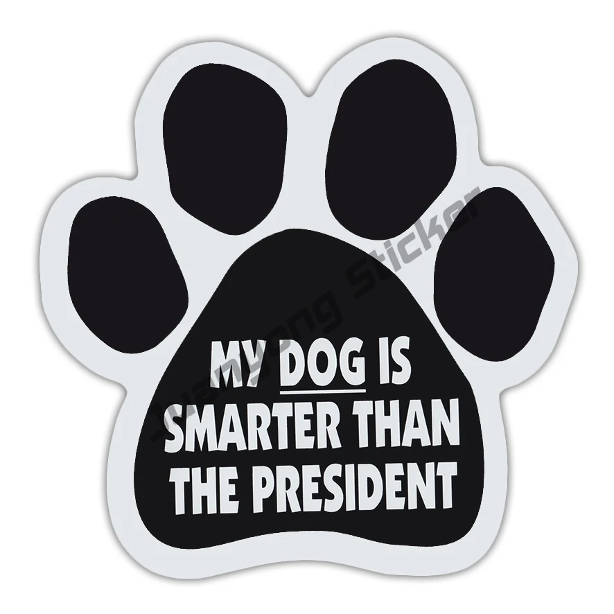 Магниты в форме собачьей лапы-моя собака умнее чем президент