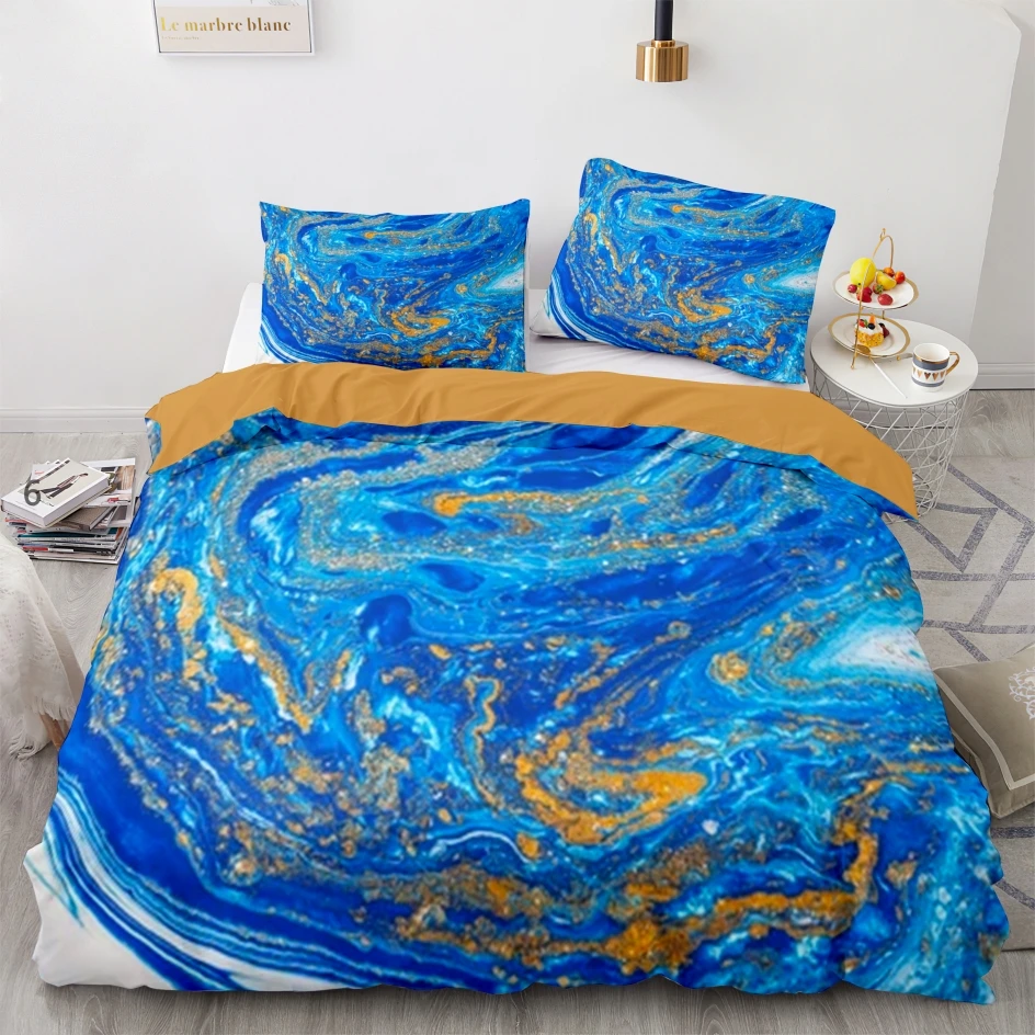 

Комплект постельного белья с абстрактным изображением, односпальный, двойной, полноразмерный, Королевский, Королевский, набор постельного белья с абстрактным изображением океана, комплект с покрывалом для души, для детской спальни, 014