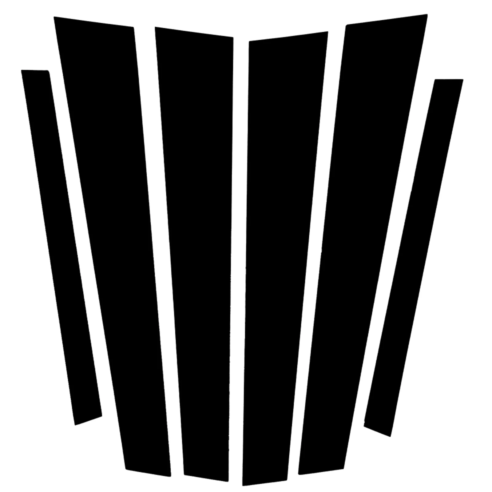 

6 шт. полированные стойки, накладка на окно автомобиля, наклейка на колонку BC для BMW 5 серии E60 E61 седан 2004-2010, аксессуары