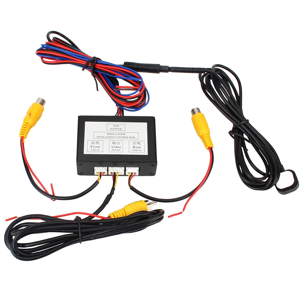 

Reversing System Car Parking Camera Video Two-Way Control Box With Manual Switch Channel Converter Front And Rear View