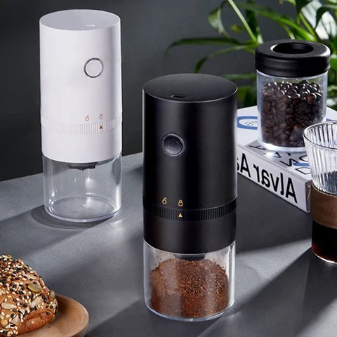Электрическая кофемолка, портативный измельчитель для орехов, зерен, перца, кофейных зерен, USB-измельчитель