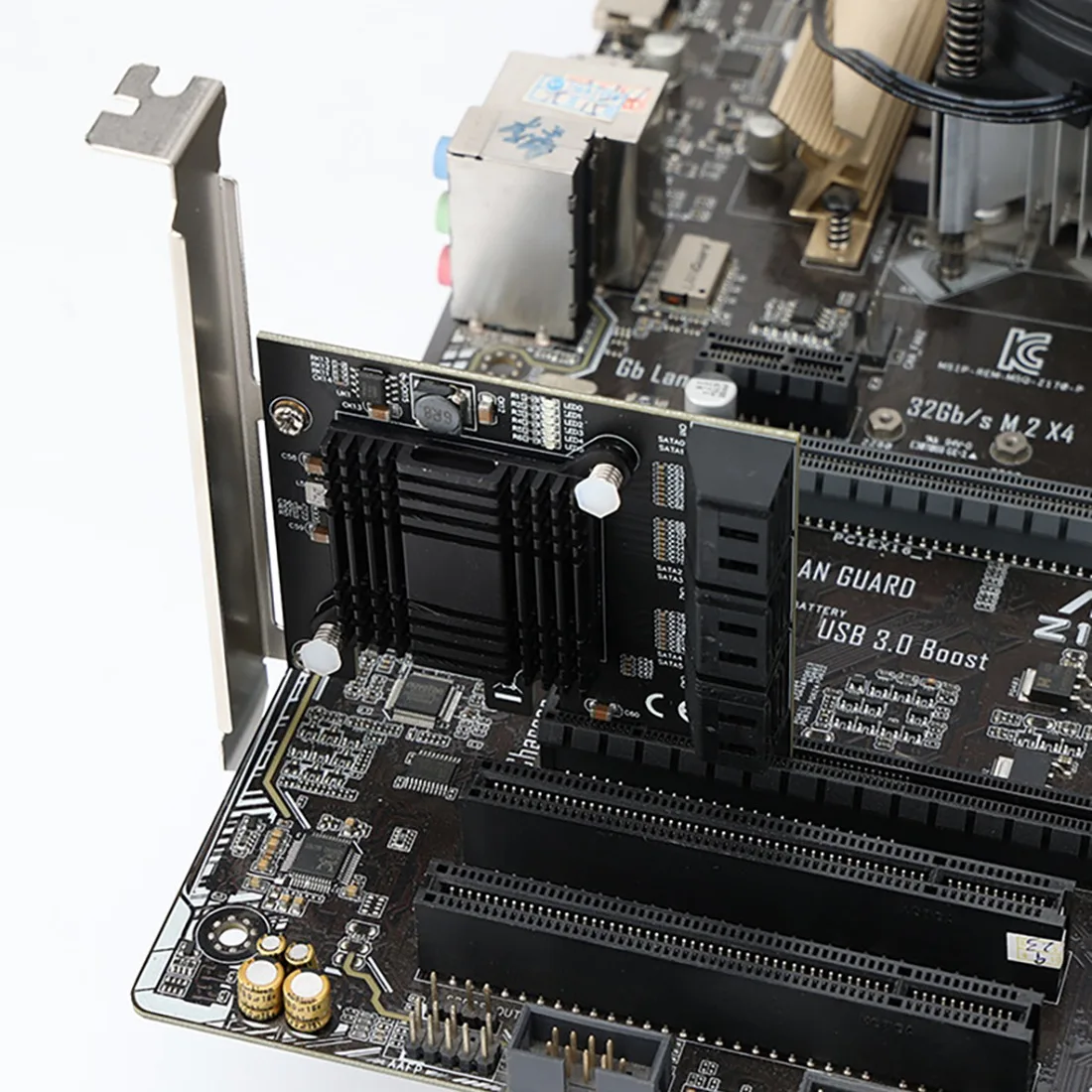 Карта расширения PCIEx4 на 6 портов SATA поддерживает расширение карты жесткого диска