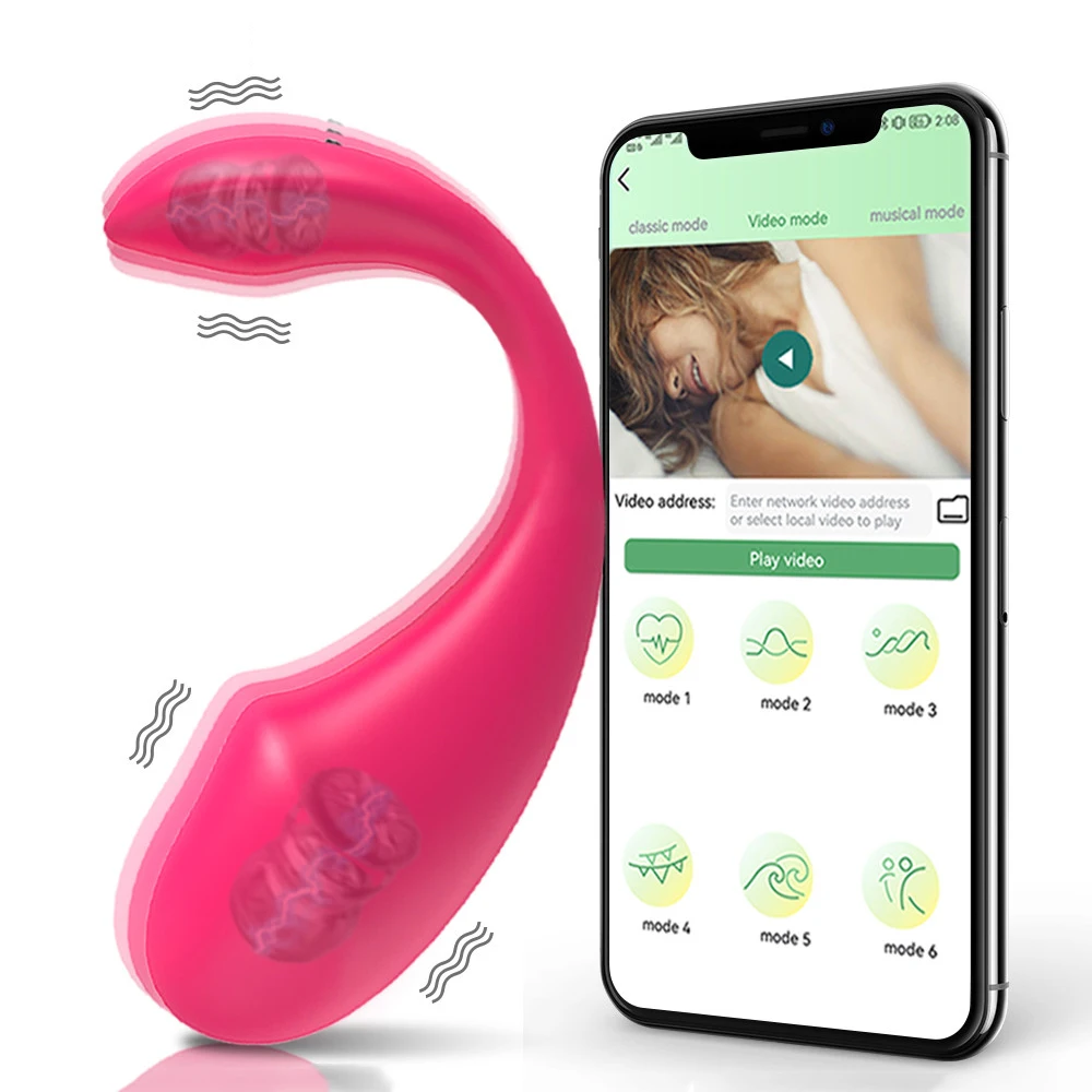 Вибратор с дистанционным управлением через приложение по Bluetooth для женщин, Стимулятор клитора, беспроводной массажер точки G, вибрирующее яйцо, Секс-игрушки для женщин и взрослых