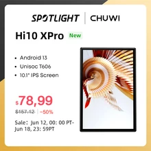 CHUWI Hi10X Pro 10.1 Inch 800*1280 IPS Screen Core Unisoc T606 4GB RAM 128GB ROM Tablets 2.4G/5G Wifi Android 13 Tablet PC
