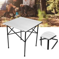 outdoor foldable table portable lightweight aluminum alloy camping foldable square table with storage bag outdoor square table