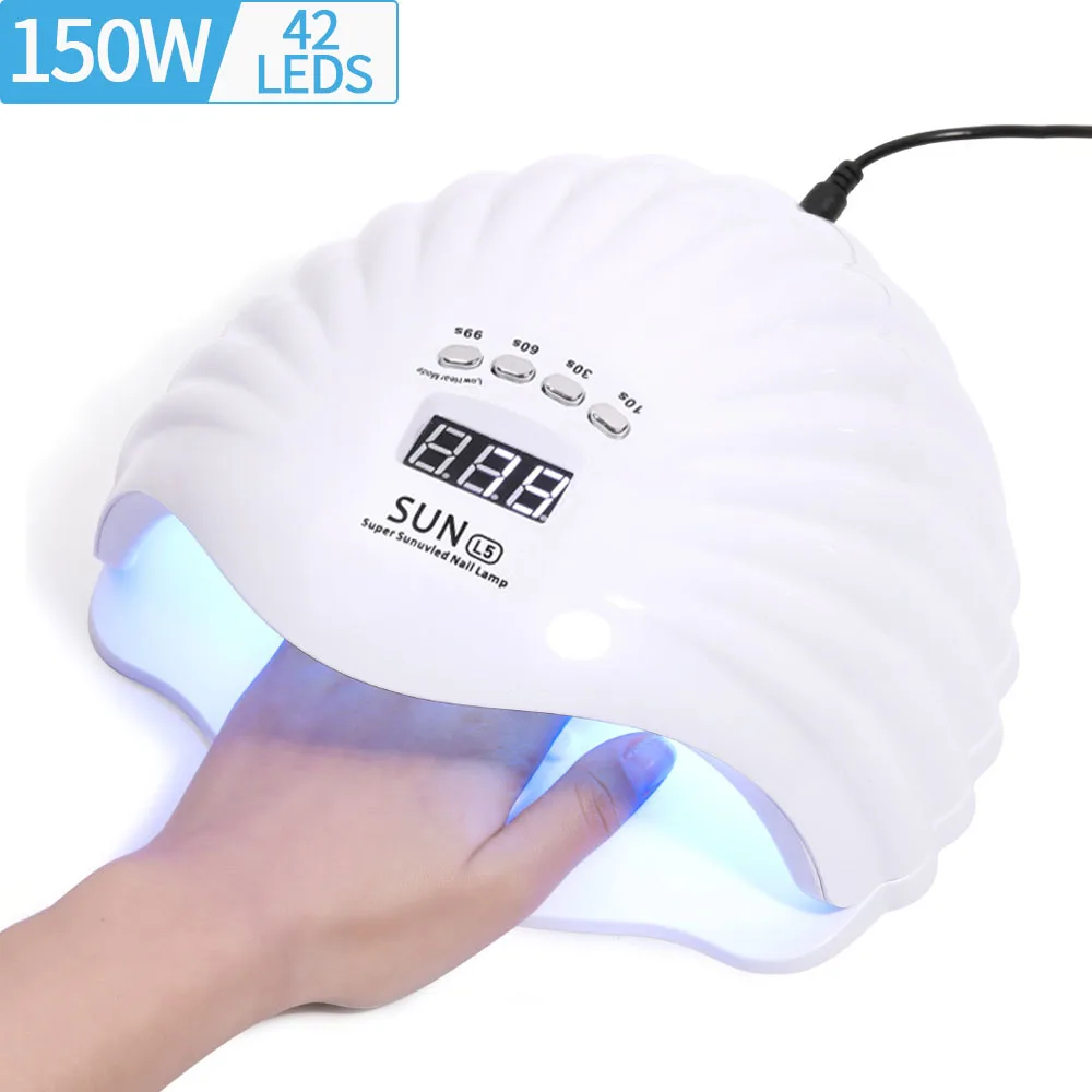 

LINMANDA SunL5 150w Uv Led Nail Lamp 42 Leds Nail Phototherapy Machine Manicure Tool With Motion Sensing Lcd Display