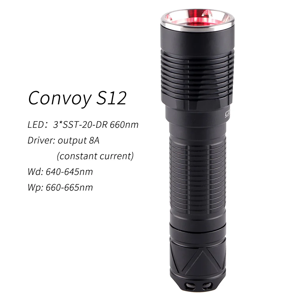 

Фонарь Convoy S12 темно-красный