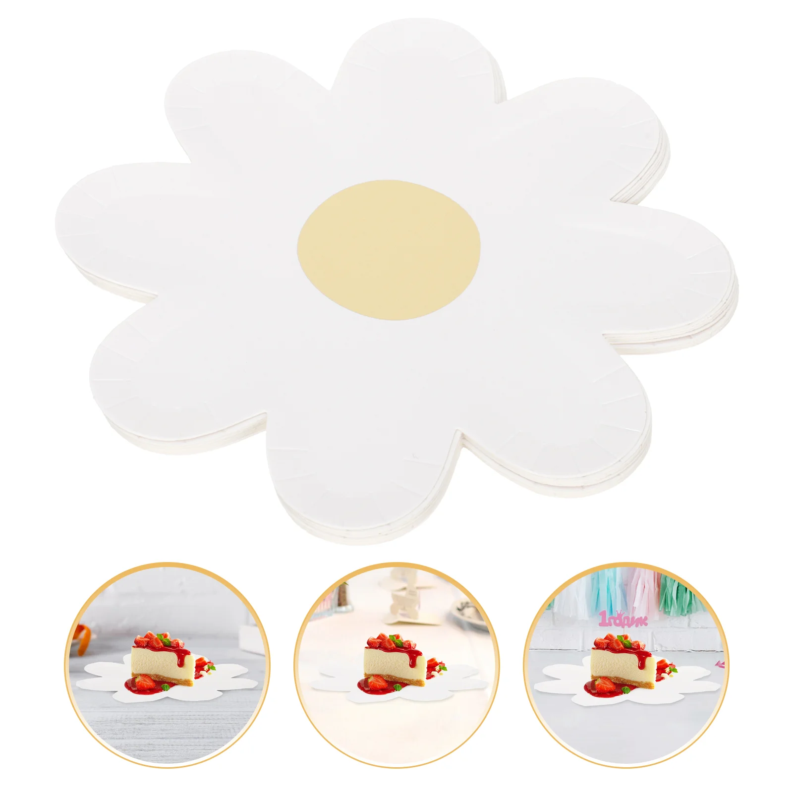 

Plates Paper Party Flower Dishes Tray Cake Dinnerware Salad Serving Dinner Platter Dessert Plate Set Everyday Fruit Fruits