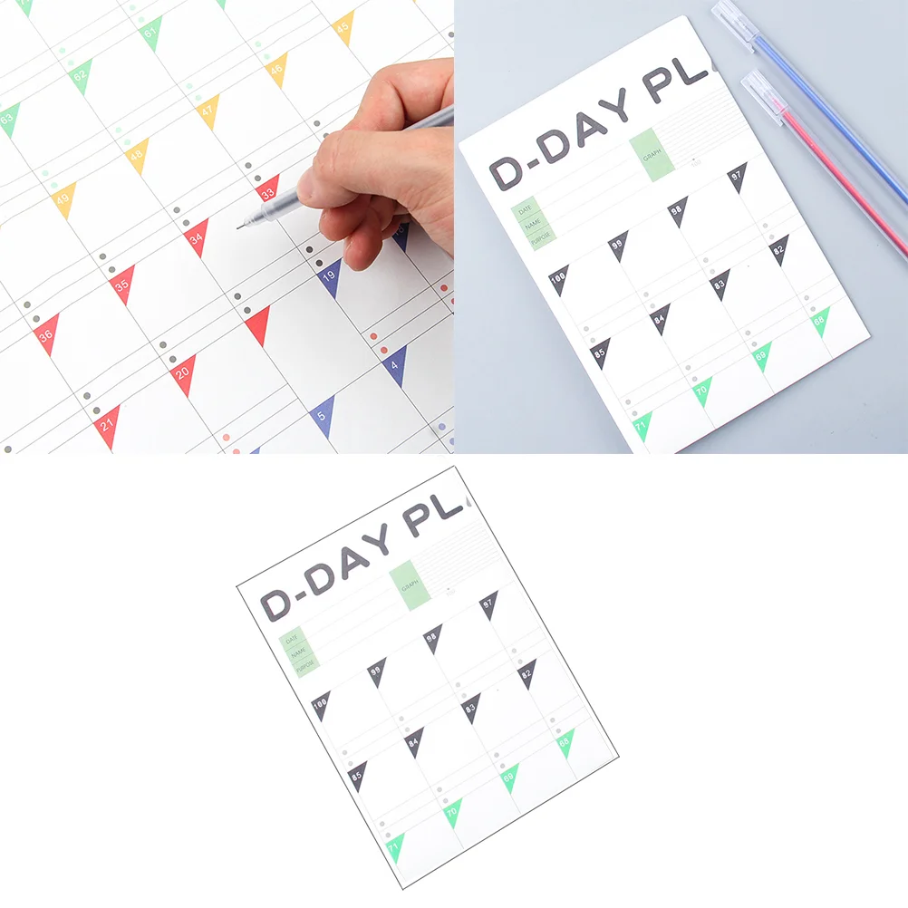 

2019 Year The Gift Table Kids Periodic Planner 100 Day Countdown Calendar Schedule Learning Study Planning Supplies