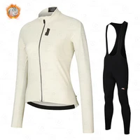 nsr fashion lady cycling long sleeve jersey set women thermal fleece cycling clothes ropa ciclismo bohemian design clothing