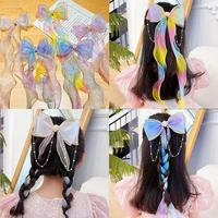 childrens hair accessories bows ribbons hairpins girls cute colorful chiffon sweet headdresses summer girl princess hairpins