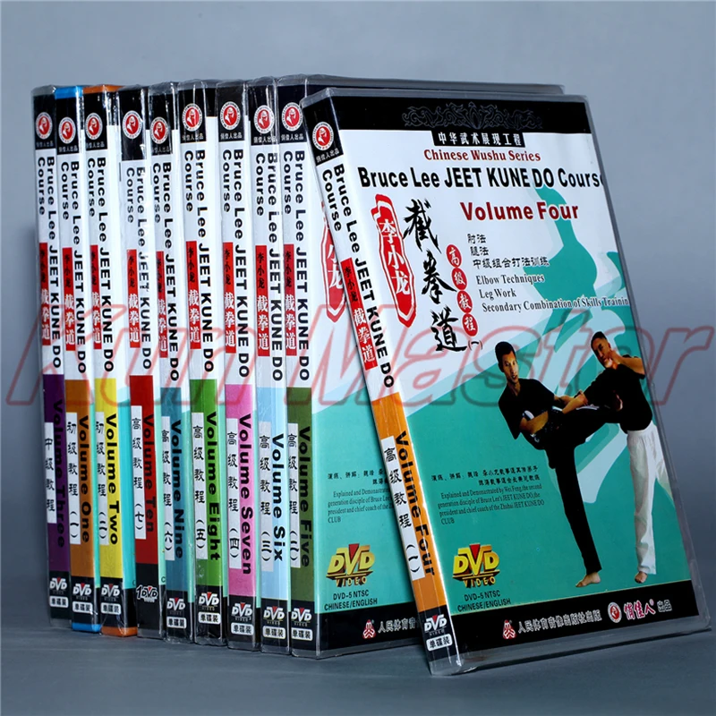 Bruce Lee Jeet kune do cours,full set 10 DVD,Chinese Martial Arts Teaching Disc,Kung Fu Training DVD,English subtitle