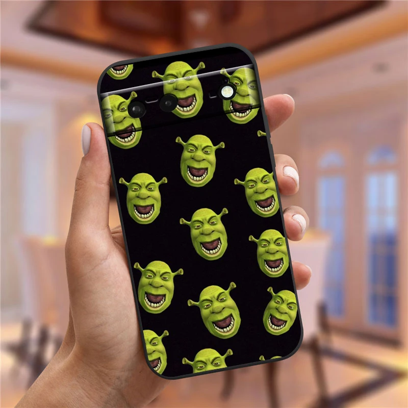 Аниме шрекс арт для Google Pixel 9 8 7A 7 6A 6 5A 5 4 4A XL искусственная черная силиконовая