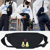 love avocado printing waist bag sport chest bag running jogging belt pouch fanny pack casual runner crossbody bags men and women