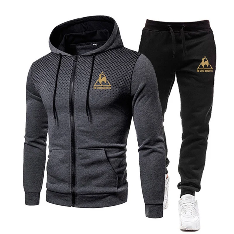 

New sportswear men's suit autumn winter hooded pants 2-piece casual sweater sportswear jogging pants Sui