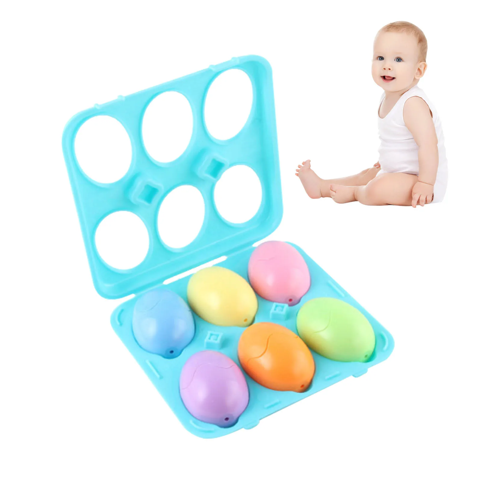 

6Pcs Matching Eggs Toy Creative Matching Eggs Toy Learning Shapes And Colors Fine Motor Skills Shape Puzzle Egg Toy For Children