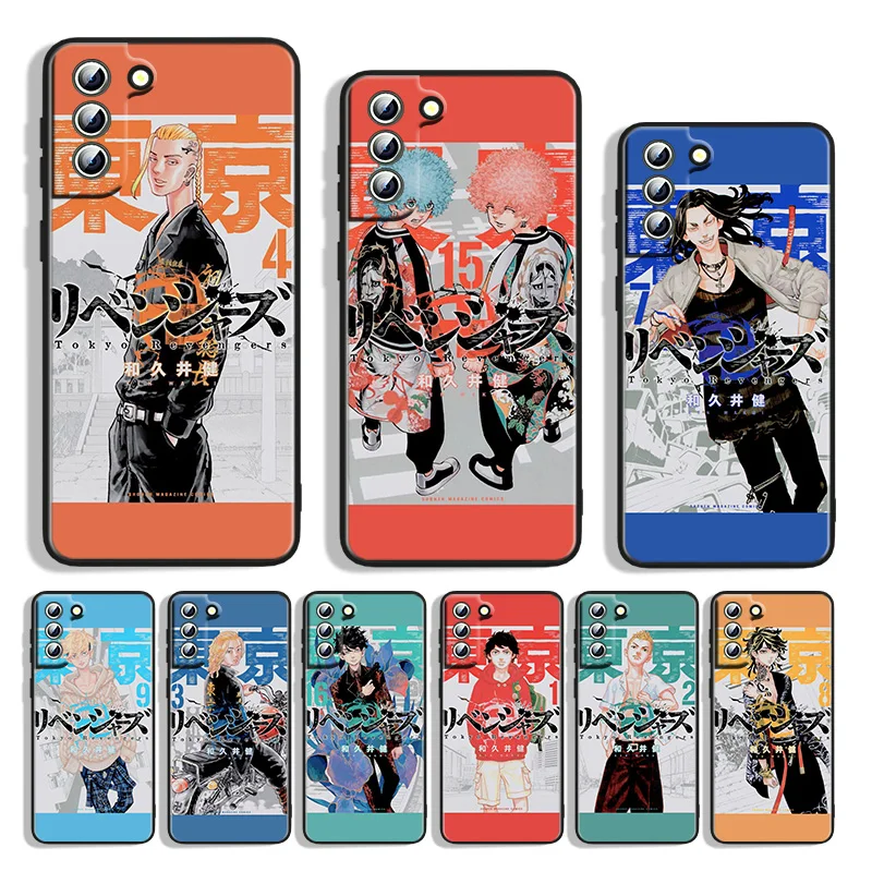 

Silicone Cover Tokyo Avengers For Samsung S22 S21 S20 FE Ultra S10e S10 S9 S8 S7 S6 Edge Plus Black Phone Case