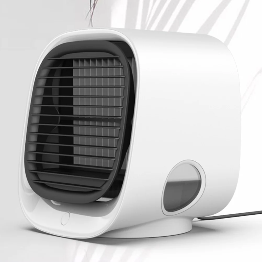 

Air Conditioner Fan for Desk Portable Cooling Fan USB Personal Fan for Office Home Bedroom ( White )