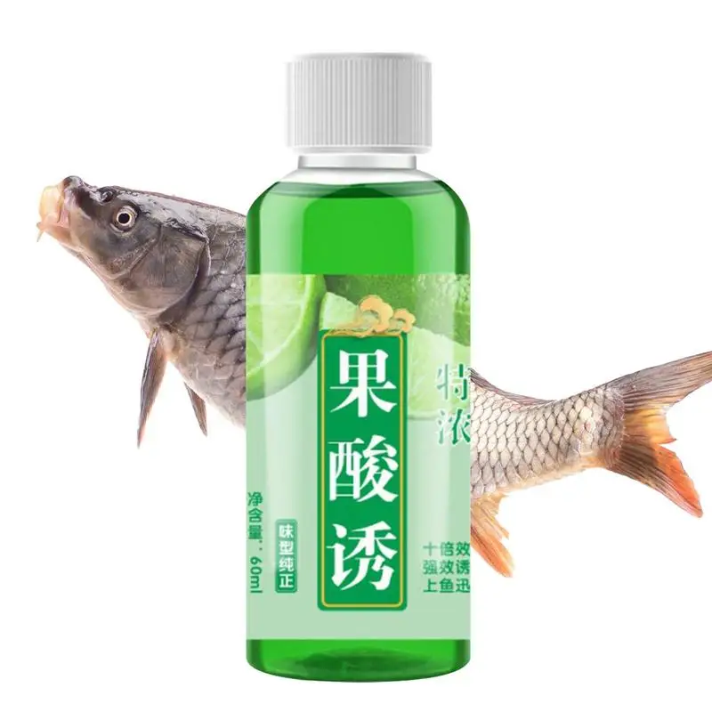 

Fish Attractant Freshwater 60ml Fruit Acid Attractive Scent Fishing Bait High Concentration Safe Effective Liquid Bait For