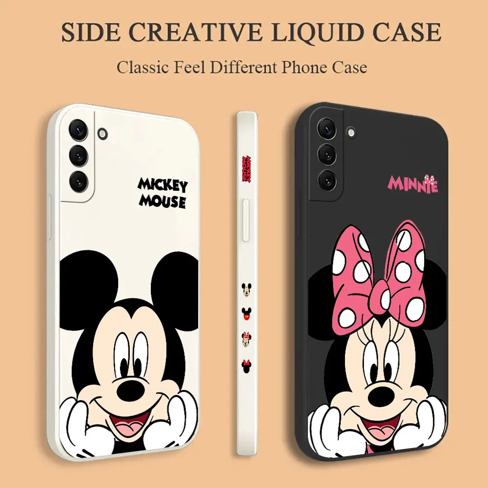 

Mickey Mouse Anime Phone Case For Samsung Galaxy S23 S22 S21 S20 Fe Ultra Plus 5G S11 S10 S10E S9 S8 Plus Liquid Silicone Cover