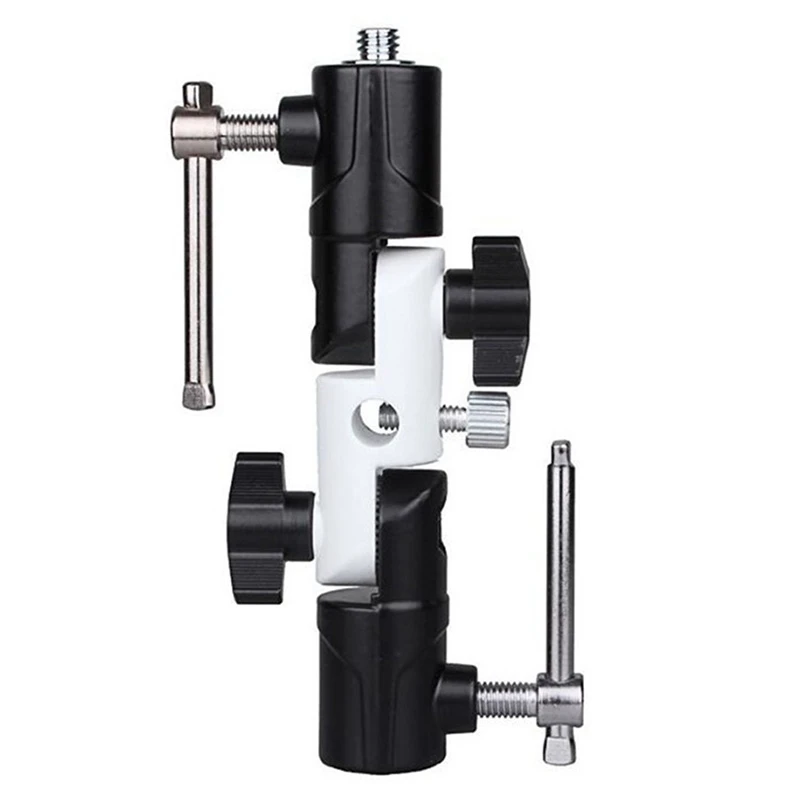 Поворотный кронштейн для вспышки 1/4-3/8 дюйма, для зонта светильник осветительной стойки, регулируемый Стандартный кронштейн, аксессуары для...