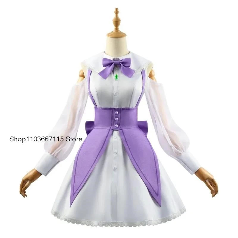 Костюмы для косплея аниме Re Zero Kara Hajimeru Isekai Seikatsu Emilia парик женское платье головной