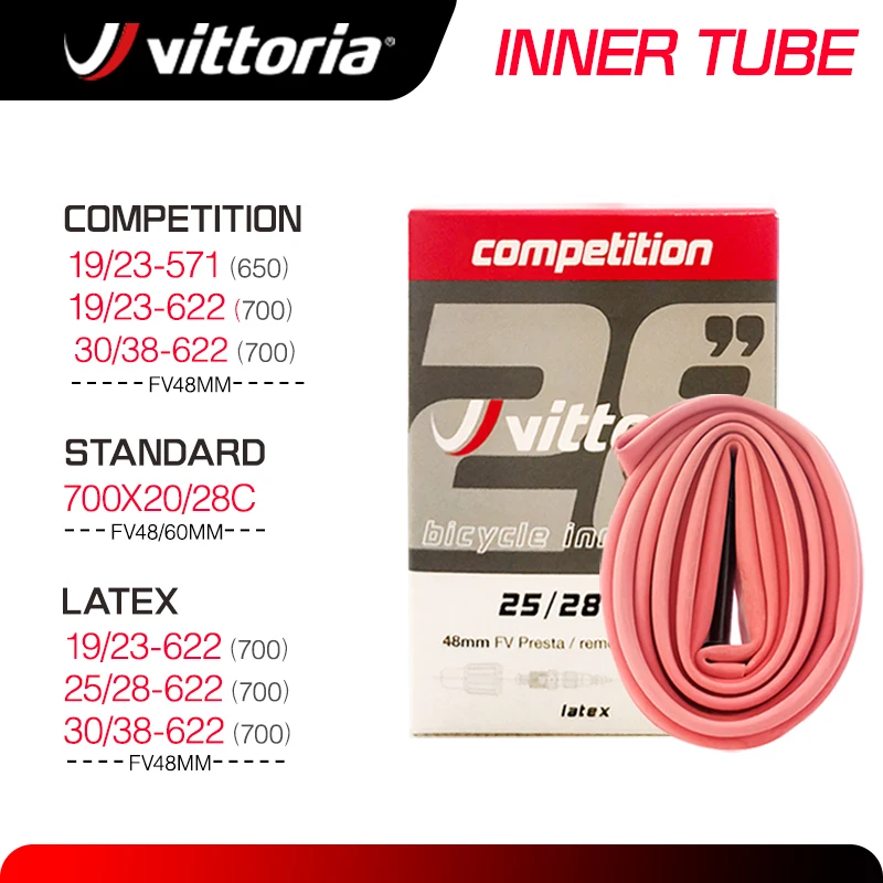 

Road Bike Latex Inner 700 latex / butyl inner tube 25/28C Detachable Gas Nozzle 48/60mm Entry level ultralight Competition grade