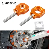 nicecnc motorcycle rear axle blocks chain adjuster for ktm 125 450 150 200 250 300 350 400 sx sxf xc xcf 2013 2022 2021 2020