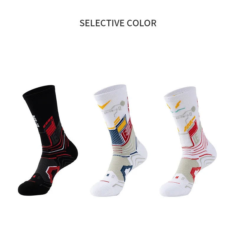 3pair New Basketball Socks Sport For Men Women Outdoor Cycling Climbing Running Breathable Adult Non-Slip Middle Towel Socks