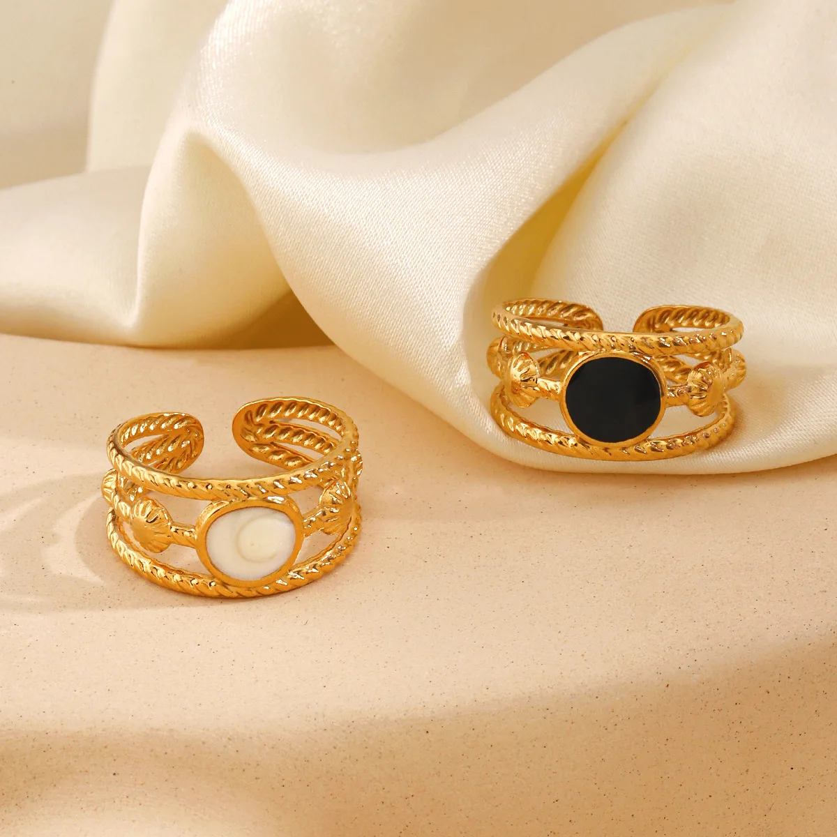 Кольцо из нержавеющей стали с капающим маслом 18 К