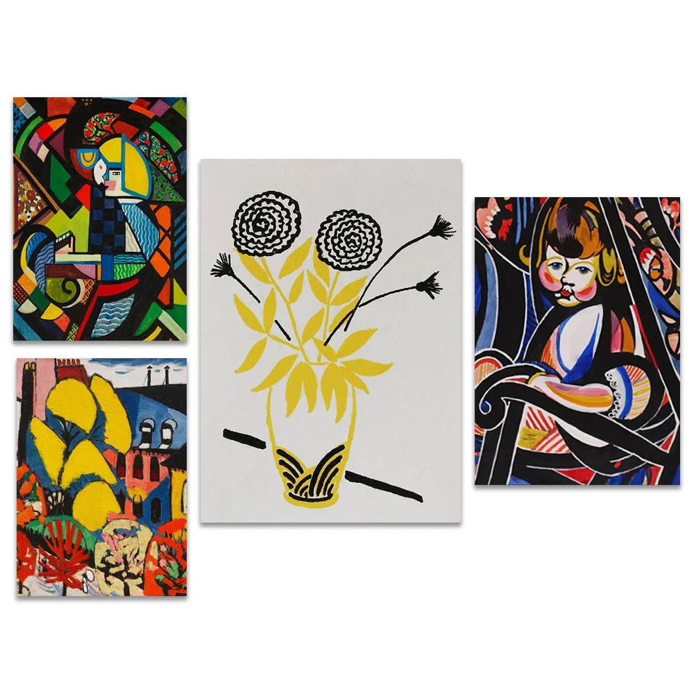 Генри Лейман Сашн дерево растение ребенок в кресле-качалке вазе букет