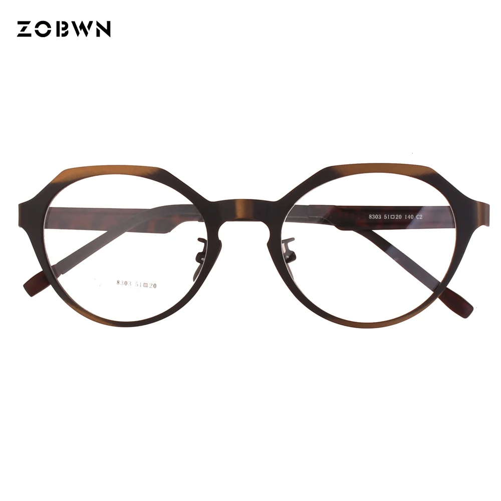 Винтажные очки для мужчин компьютерные круглые с защитой от коричневых очков