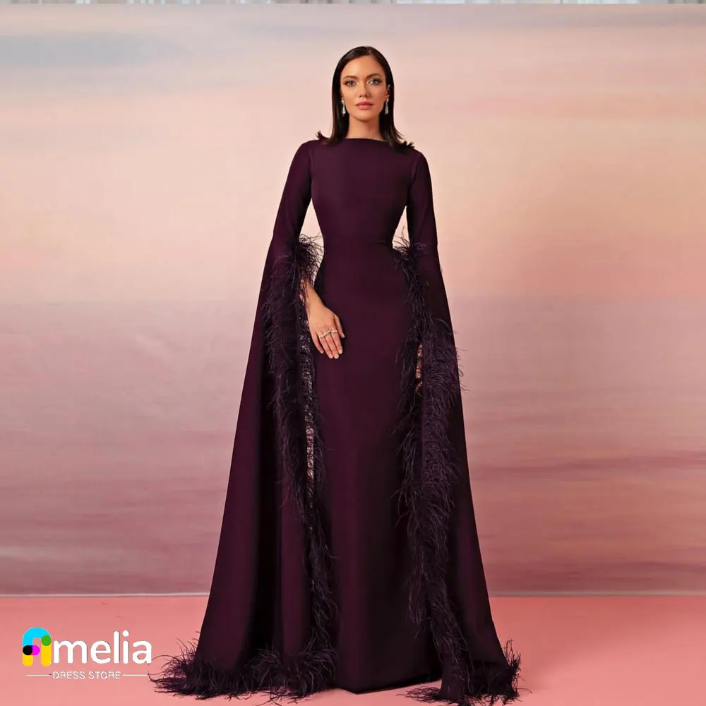 

Amelia High O Neck Arab Saudi Prom Dress Long Sleeves Evening Dress With Floor Length Women Wedding Party Gowns 2023 Arabia