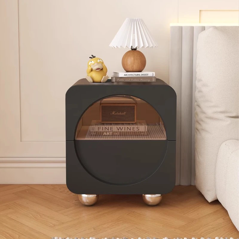 

Wooden Nightstands Cabinets Console Bedroom Indoor Headboards Nightstands Organizer Laden Mesita De Noche Minimalist Furniture