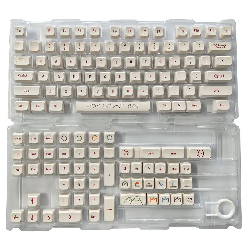 Колпачки для клавиш XDA PBT граффити 129 шт
