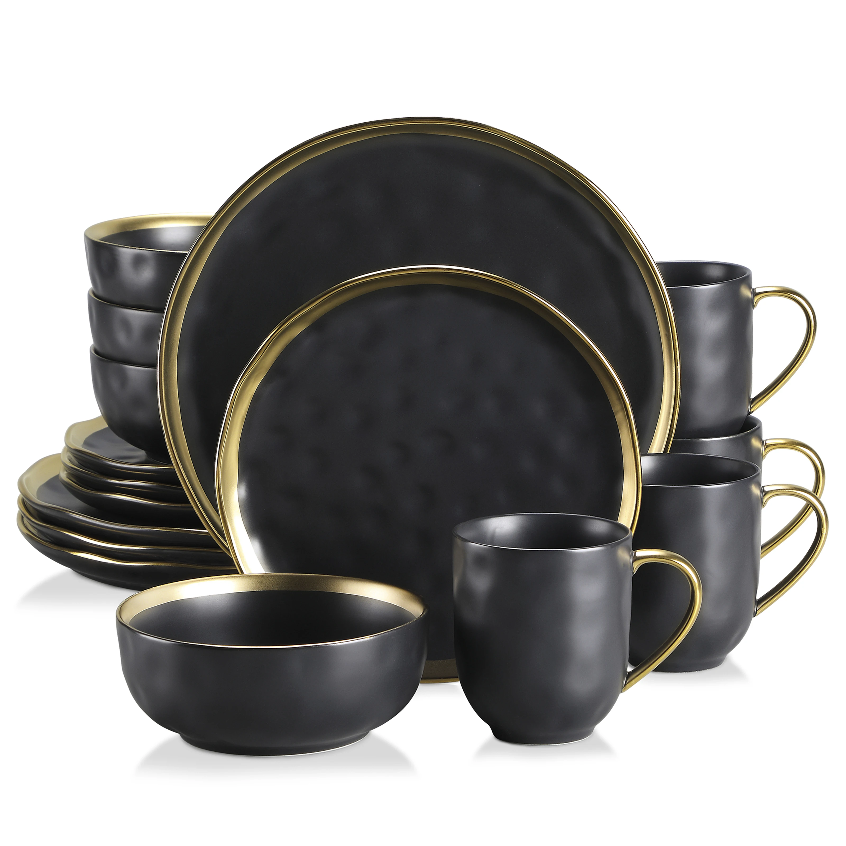 With Gold Trim Dessert Plate,dinner Plate,cup,bowl Tableware